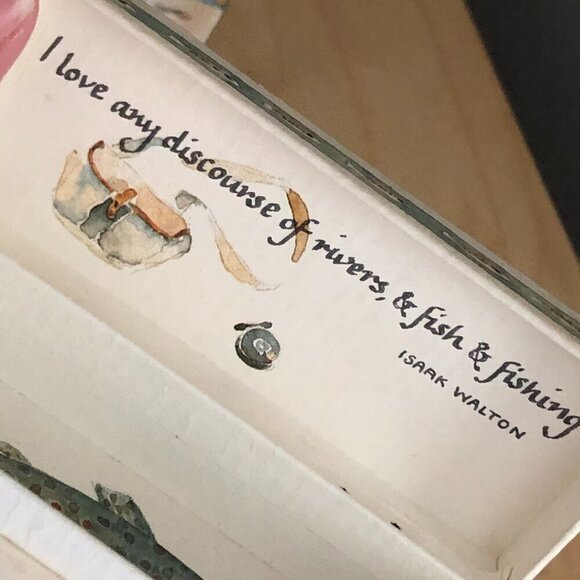 Vintage 1990 Catriona Stewart Golf Fishing Watercolor Painted Boxes - England - Picture 7 of 9